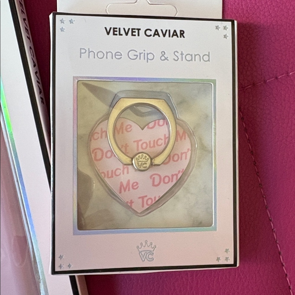 Velvet Caviar iPhone XS Max Don’t F*cking Touch Me Case with Grip Pink Red - Picture 3 of 4
